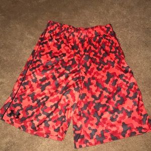 Red and Black Pattern Boys Shorts